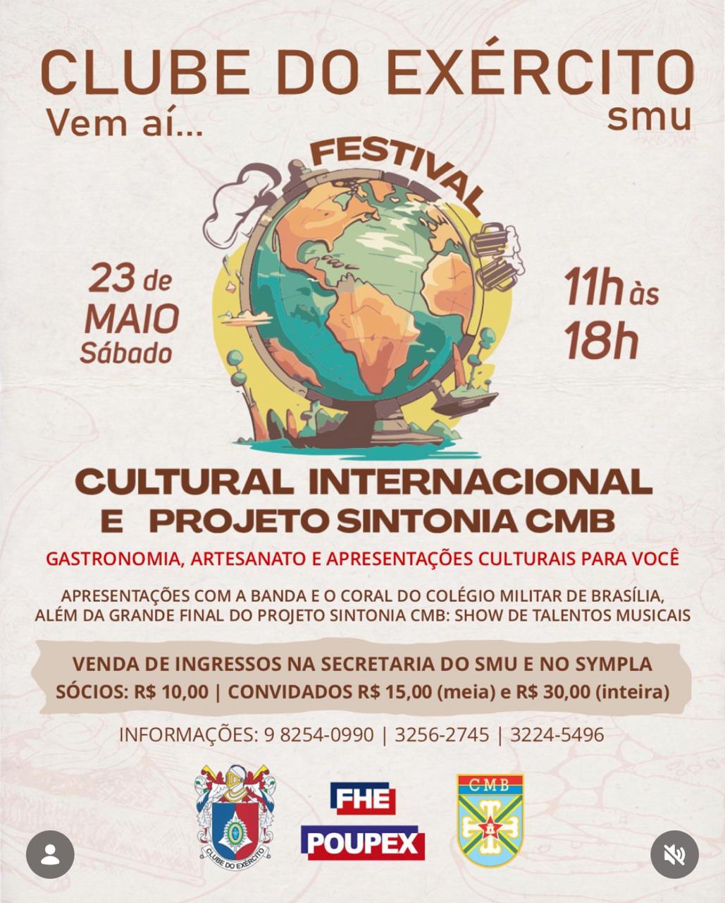 Festival cultural Internacional e Projeto Sintonia CMB