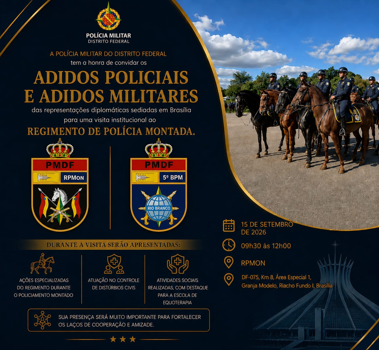 CONVITE | VISITA INSTITUCIONAL AO RPMON – PMDF